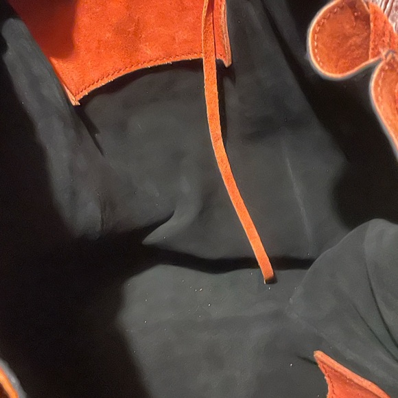 Zara thick suede fringe bag & pouch - Picture 10 of 13